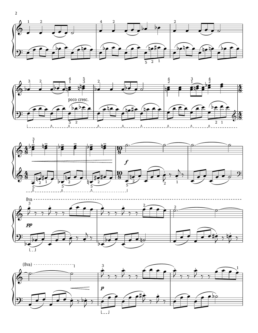 Dancing Next Door Piano Solo scores gallery preview page 2