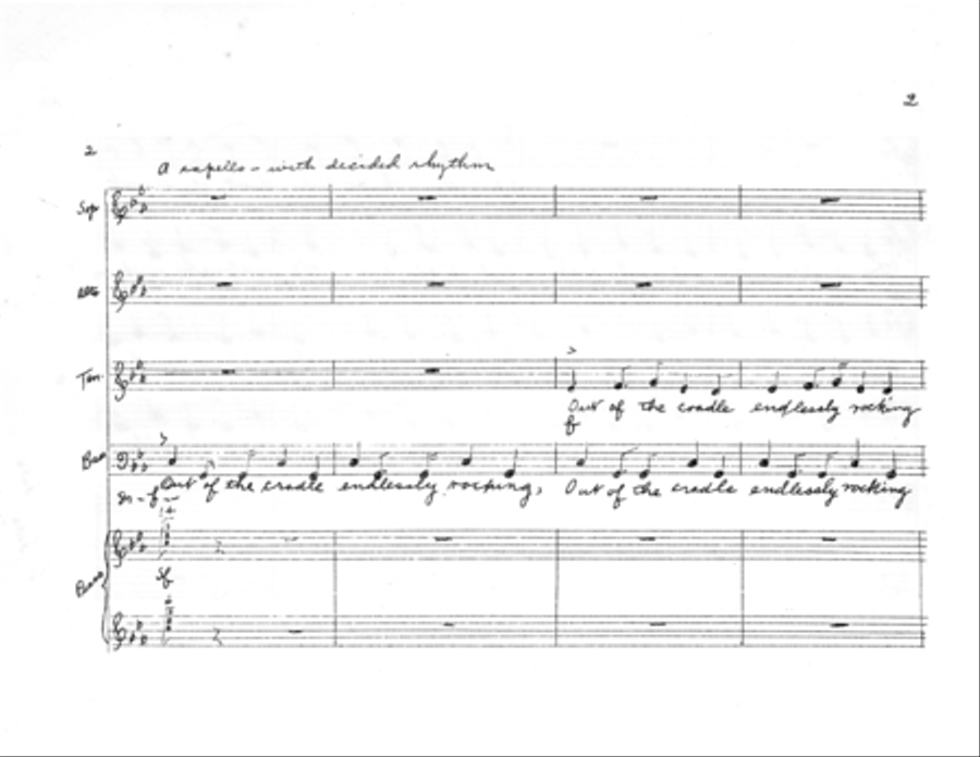 [Becker] Out of the Cradle Endlessly Rocking (Piano Reduction) Choir scores gallery preview page 5