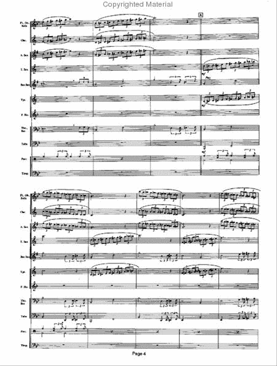 Automatic Chromatic Lots of Fun Warmin' Up Blues Concert Band scores gallery preview page 3