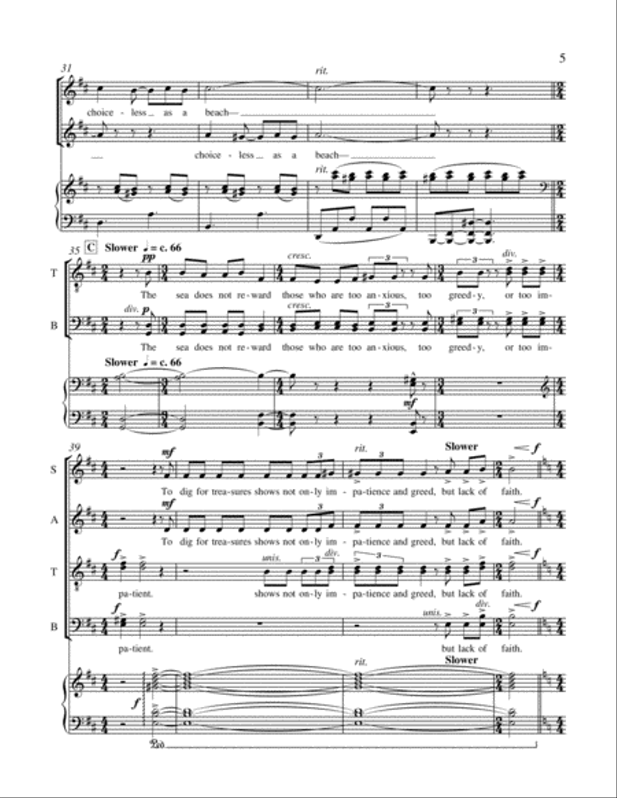 2. Gifts from the Sea Divisi scores gallery preview page 5