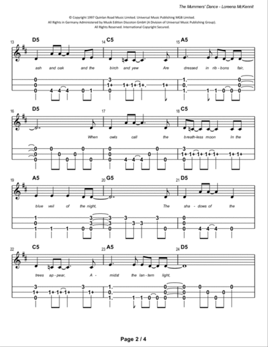The Mummers' Dance Dulcimer scores gallery preview page 3
