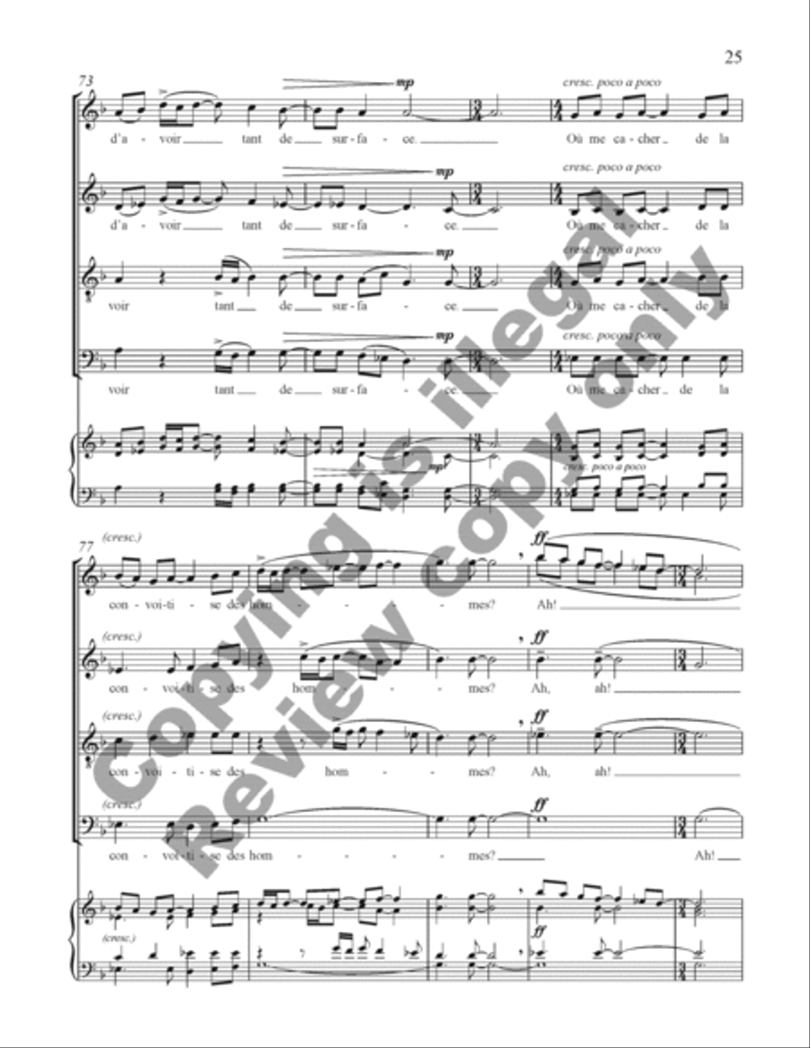 Choral de Bêtes Choral de Bêtes Divisi scores gallery preview page 44