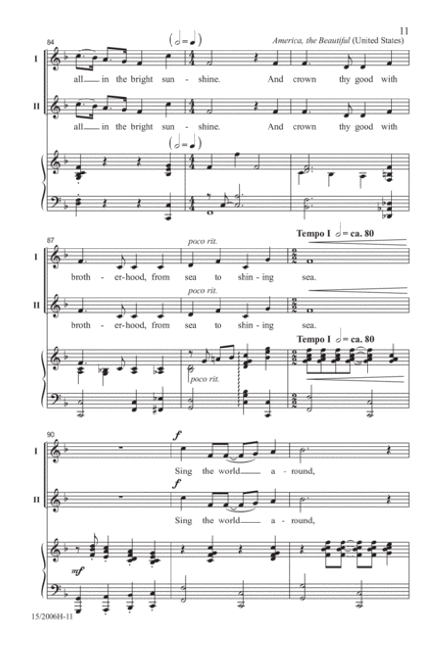 Around the World...in About Three Minutes 2-Part scores gallery preview page 11