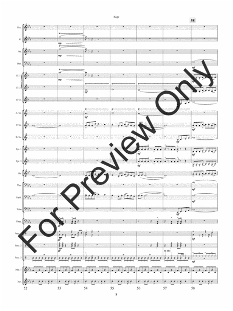 Rage Rage Concert Band scores gallery preview page 11