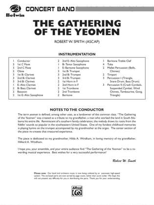 The Gathering of the Yeomen: Score