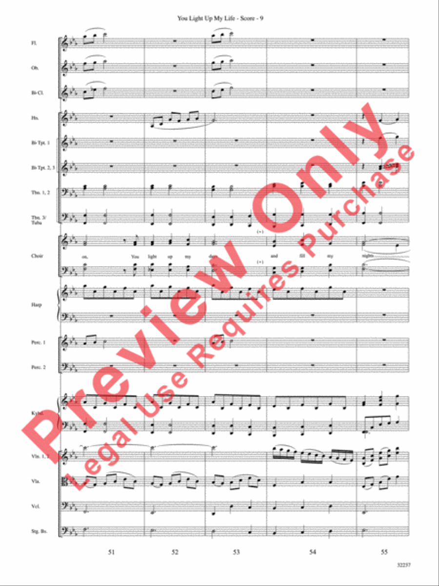You Light Up My Life Choir scores gallery preview page 10