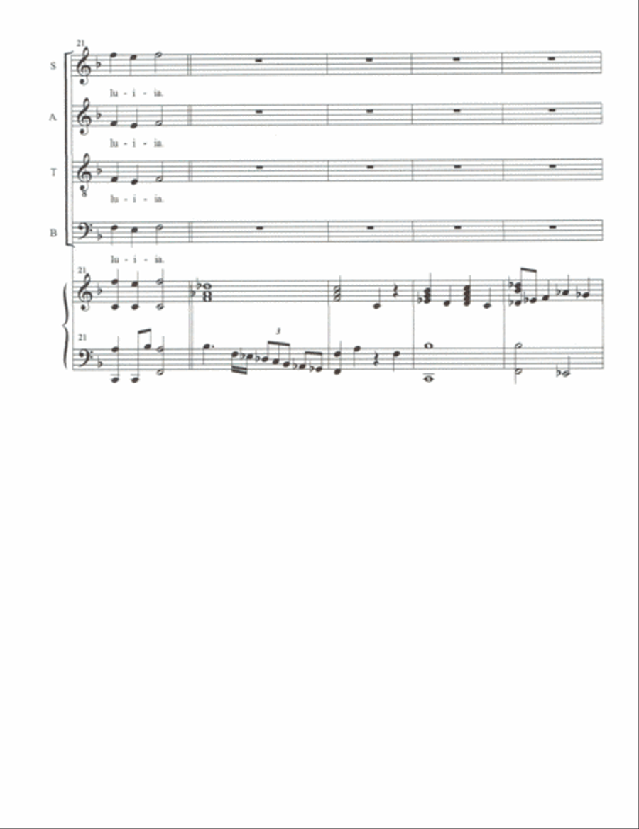 Christ the Lord Is Risen Today 4-Part scores gallery preview page 5