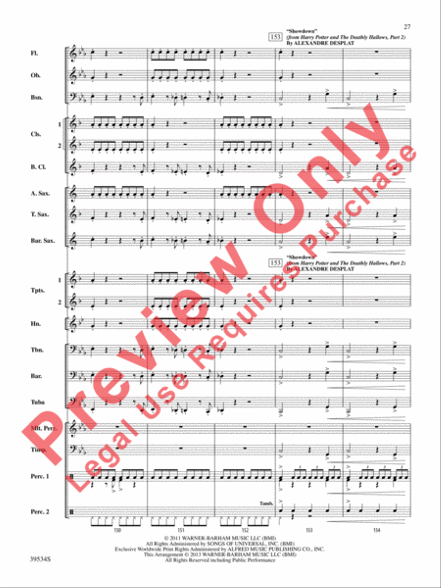 The Magic of Harry Potter Concert Band scores gallery preview page 28