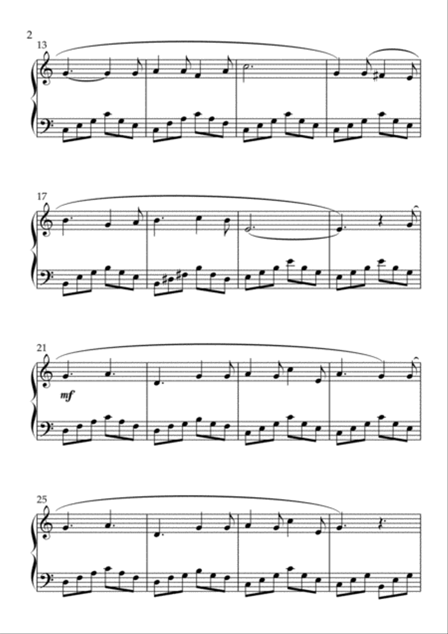 O Holy Night / Alvin Funcraft Piano Solo scores gallery preview page 2