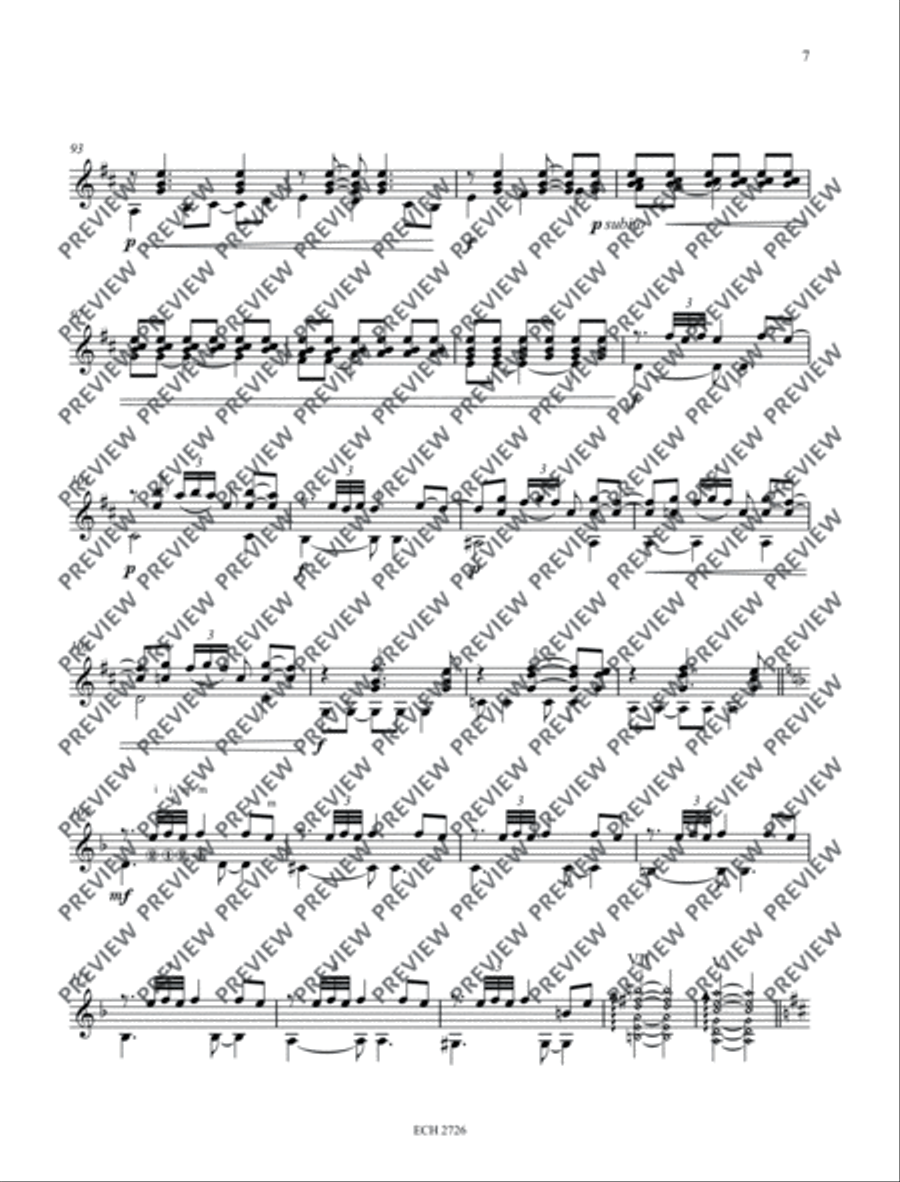 Feuerbach Variations Classical Guitar scores gallery preview page 8