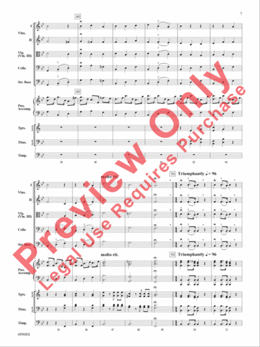 Zadok the Priest String Orchestra scores gallery preview page 8