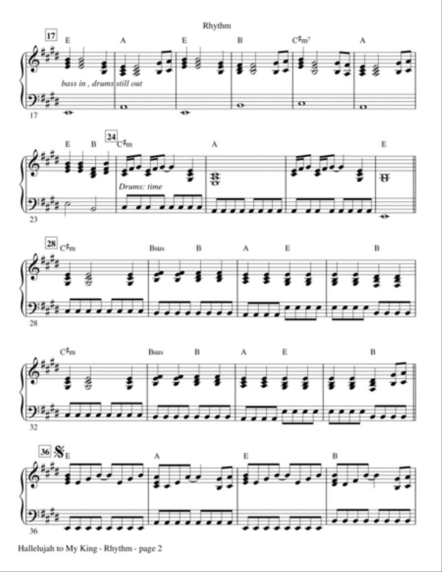 Hallelujah To My King - Rhythm Choir scores gallery preview page 2