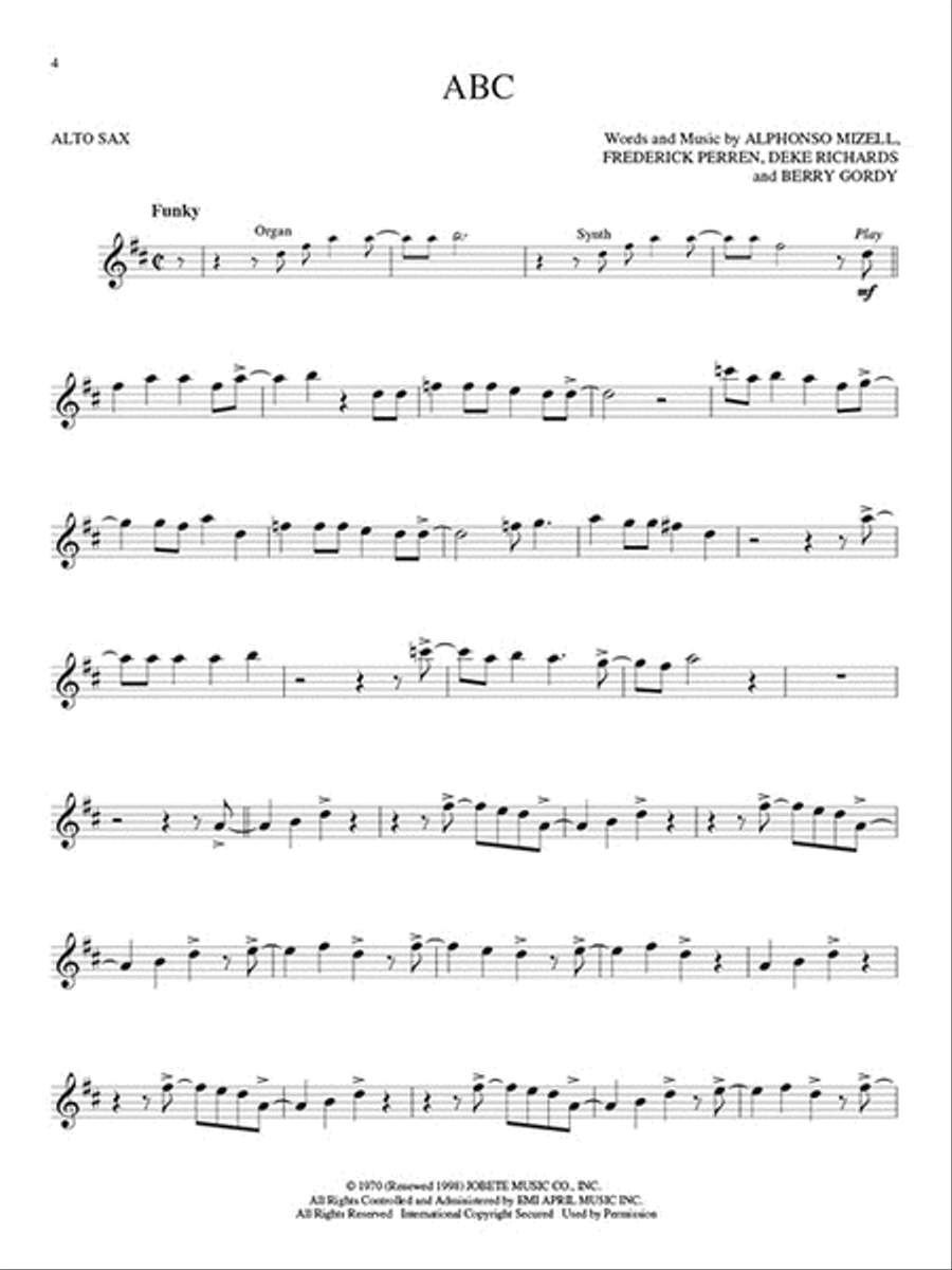 Motown Classics – Instrumental Play-Along Series Alto Saxophone scores gallery preview page 3