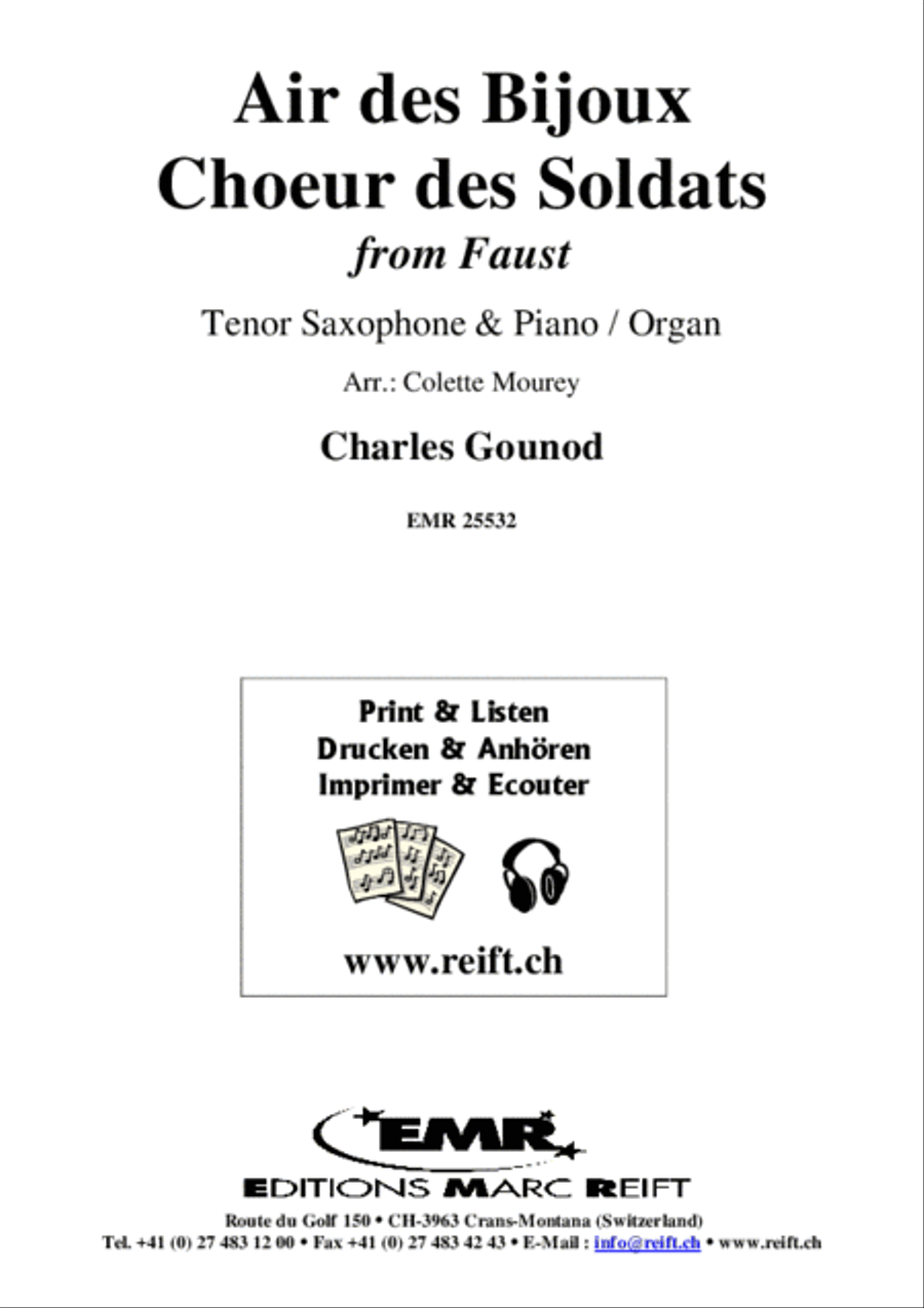 Air des Bijoux / Choeur des Soldats Tenor Saxophone scores gallery preview page 2