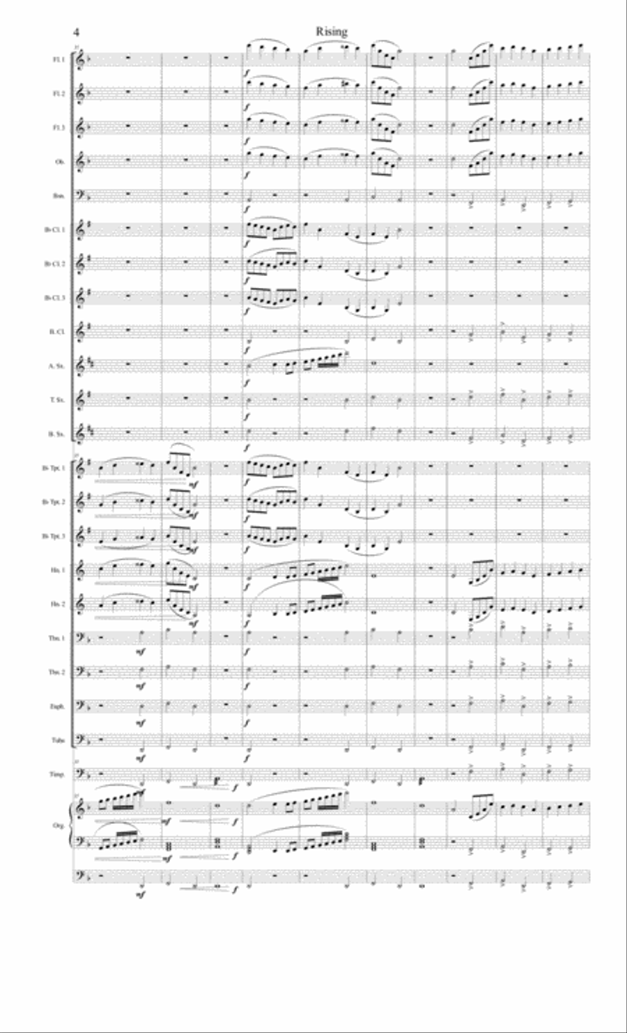 Rising (Score) Concert Band scores gallery preview page 5