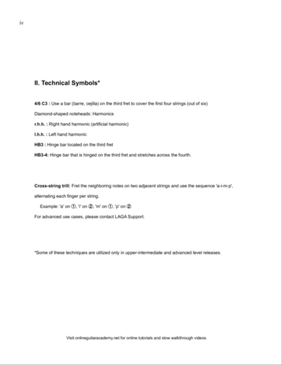 Clair de Lune by C. Debussy for solo classical guitar Acoustic Guitar scores gallery preview page 6
