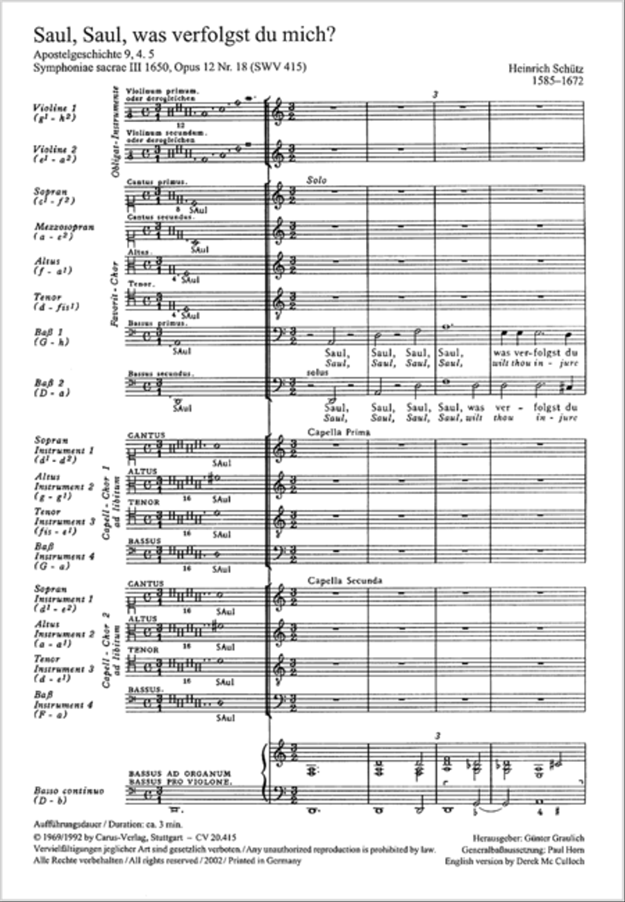 Saul, wilt thou injure me? (Saul, was verfolgst du mich) 4-Part scores gallery preview page 2