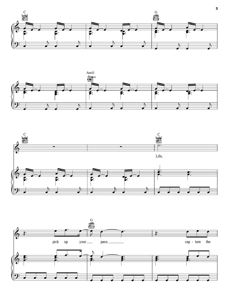 Cover Your Tracks Cover Your Tracks Piano, Vocal, Guitar scores gallery preview page 3