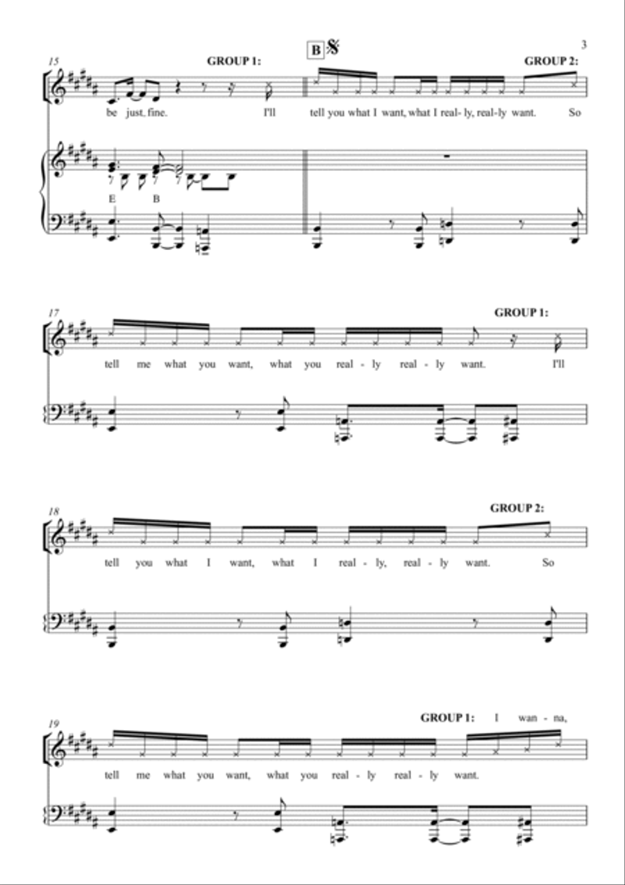 Wannabe 4-Part scores gallery preview page 3