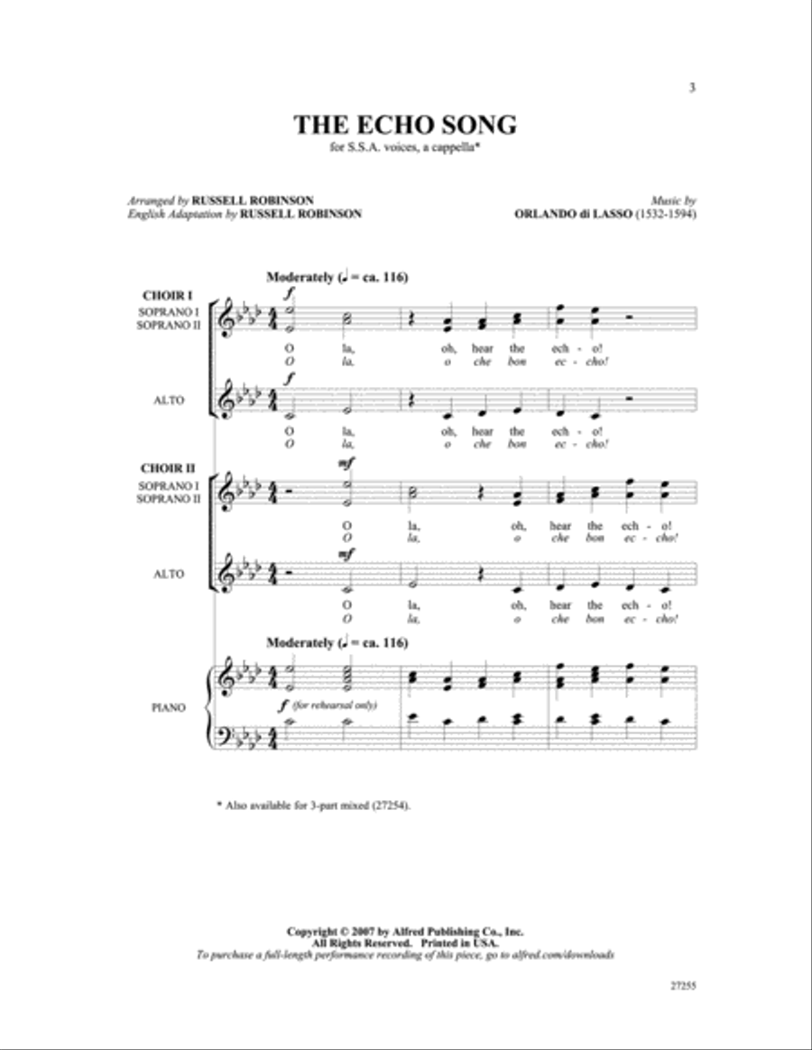 The Echo Song Women's Choir scores gallery preview page 2