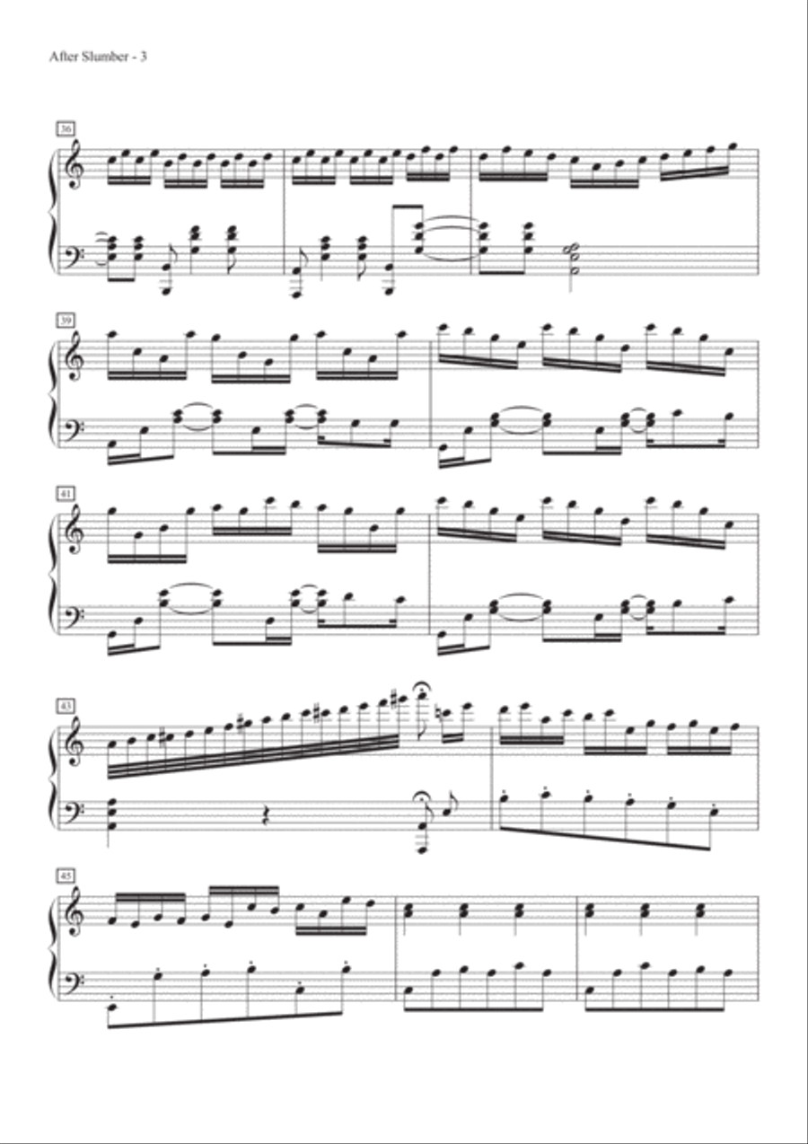 After Slumber Piano Solo scores gallery preview page 4