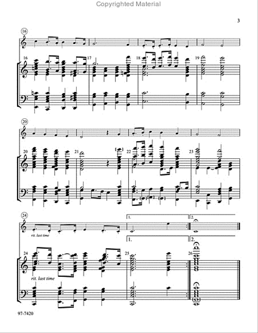 Processional March from Scipione Handbell Choir scores gallery preview page 4