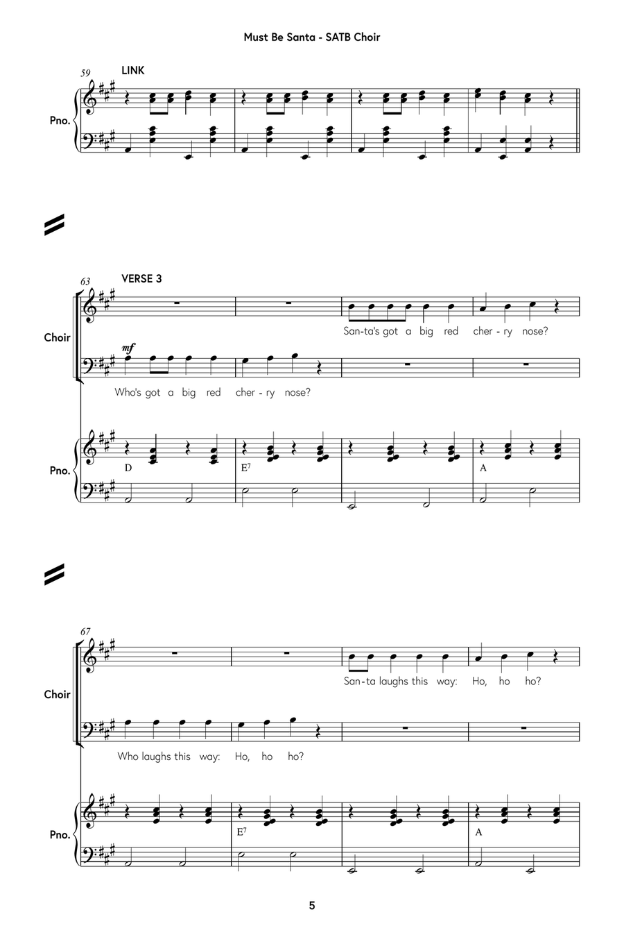Must Be Santa 4-Part scores gallery preview page 5