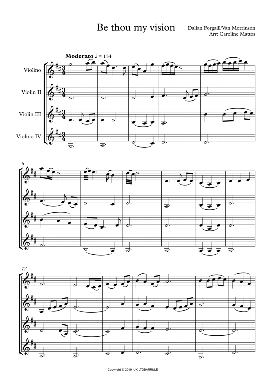 Be Thou My Vision Violin Solo scores gallery preview page 1