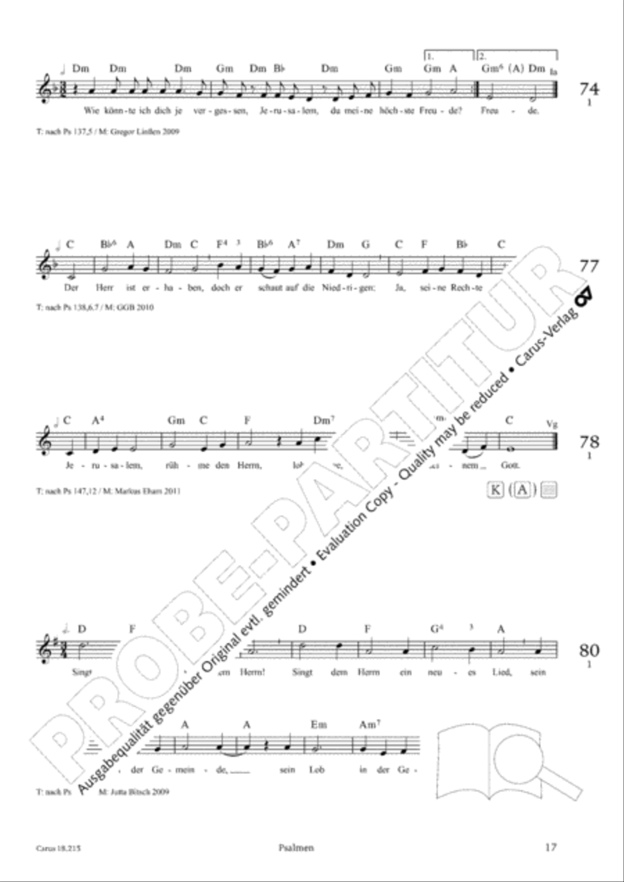 Gitarrenbuch zum Gotteslob Guitar scores gallery preview page 17
