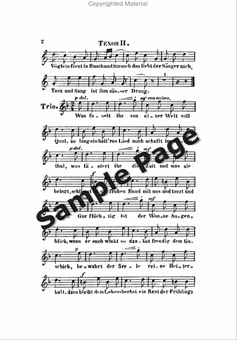 Strauss J Saengerlust Polka Op328 TTBB scores gallery preview page 3