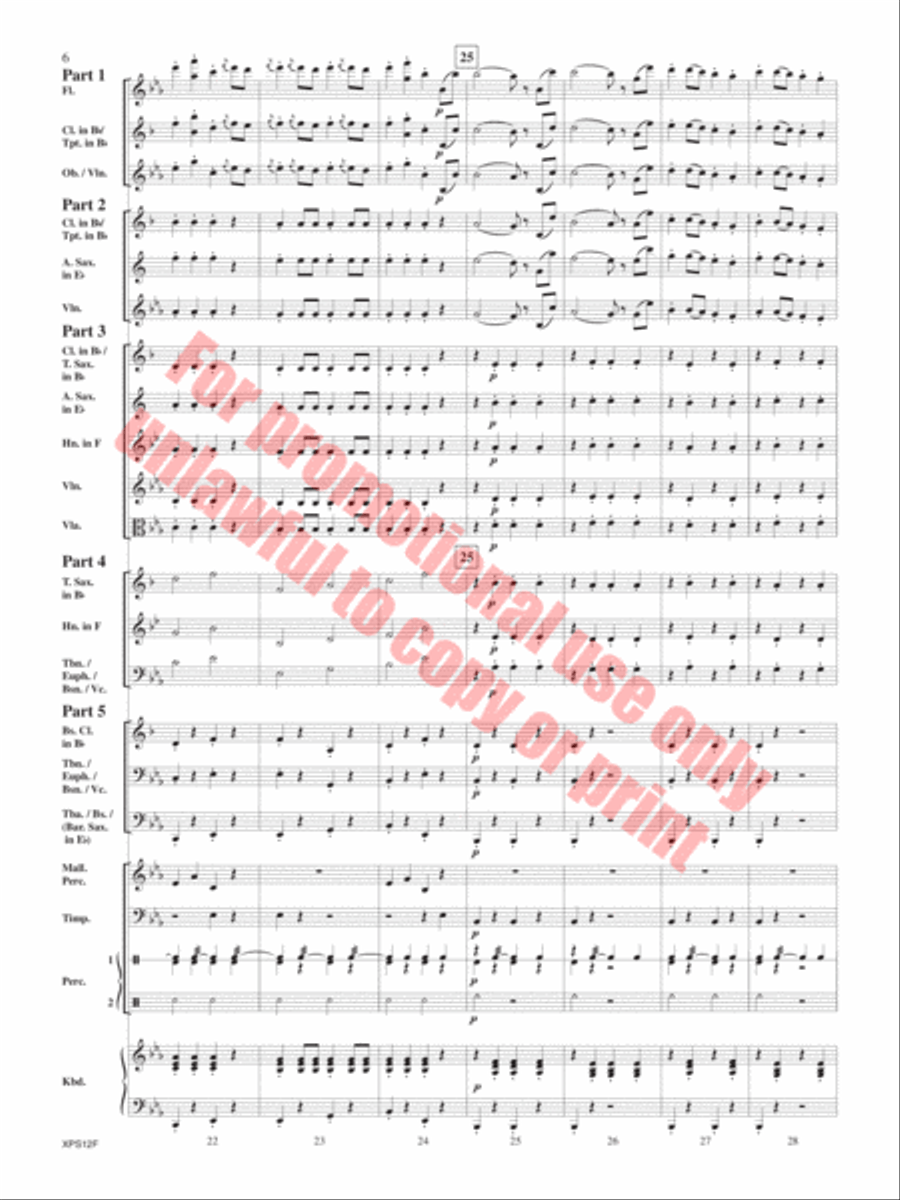 Radetzky March Concert Band scores gallery preview page 7