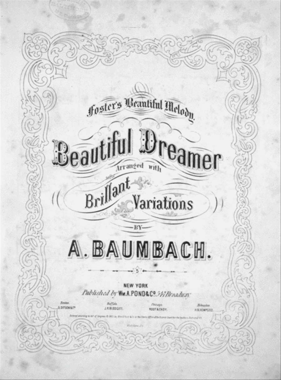 Beautiful Dreamer Piano Solo scores gallery preview page 1