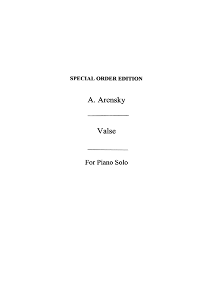 Valse From Suite Op.15 (Piano Solo) Piano Solo scores gallery preview page 1