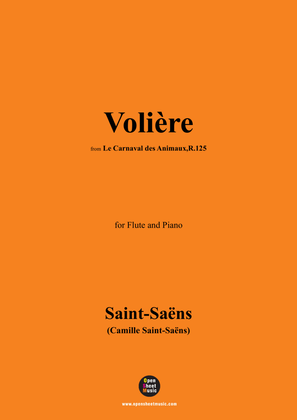Book cover for Saint-Saëns-Volière,R.125',for Flute and Piano