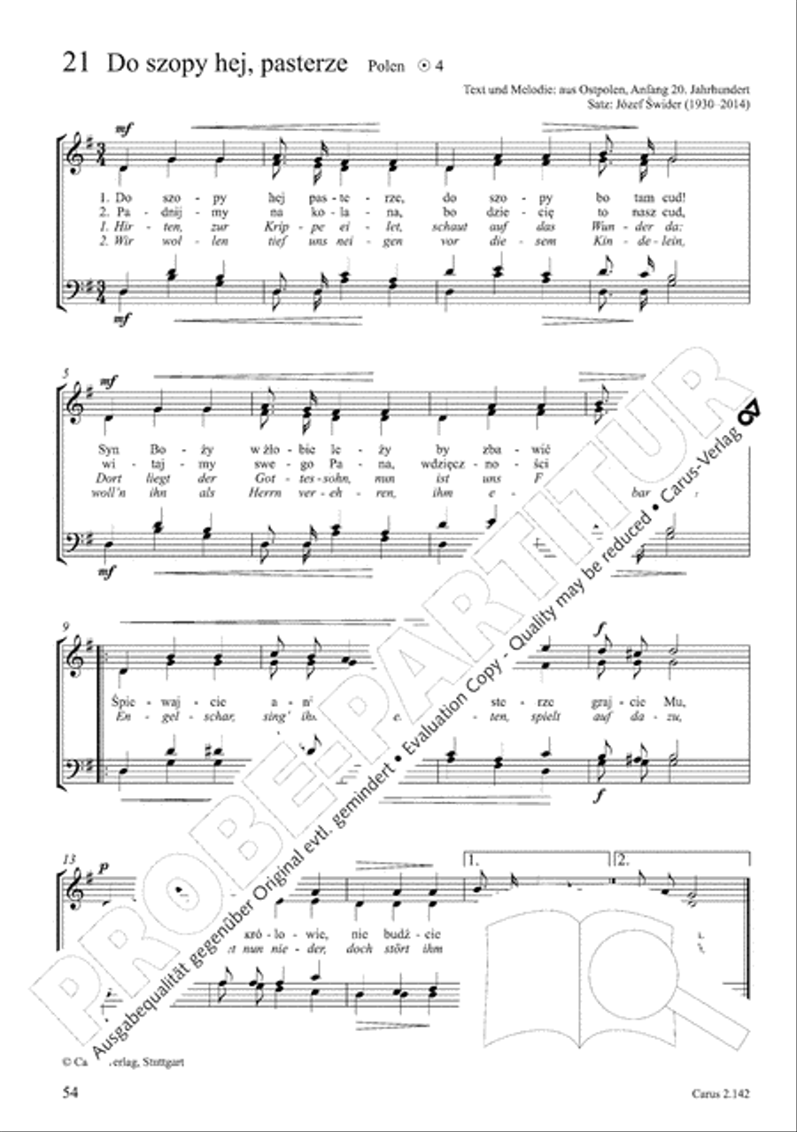 Christmas Carols of the World. Choral collection 4-Part scores gallery preview page 51