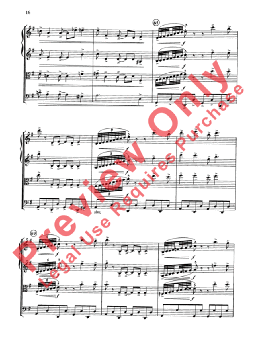Cole Porter (Classic String Quartets) String Quartet scores gallery preview page 17