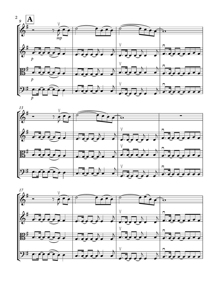 A Sky Full Of Stars String Quartet scores gallery preview page 2
