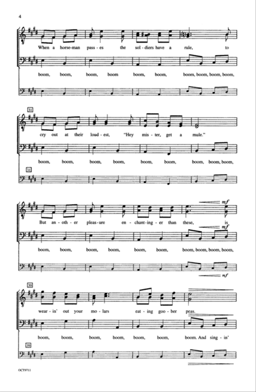Goober Peas Men's Choir scores gallery preview page 4