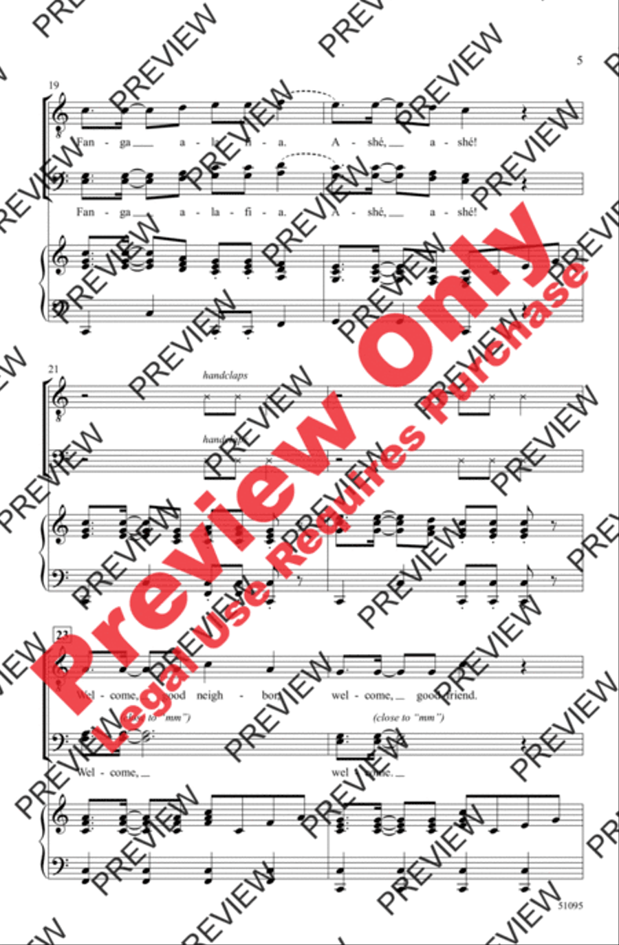 Fanga Alafia Men's Choir scores gallery preview page 5