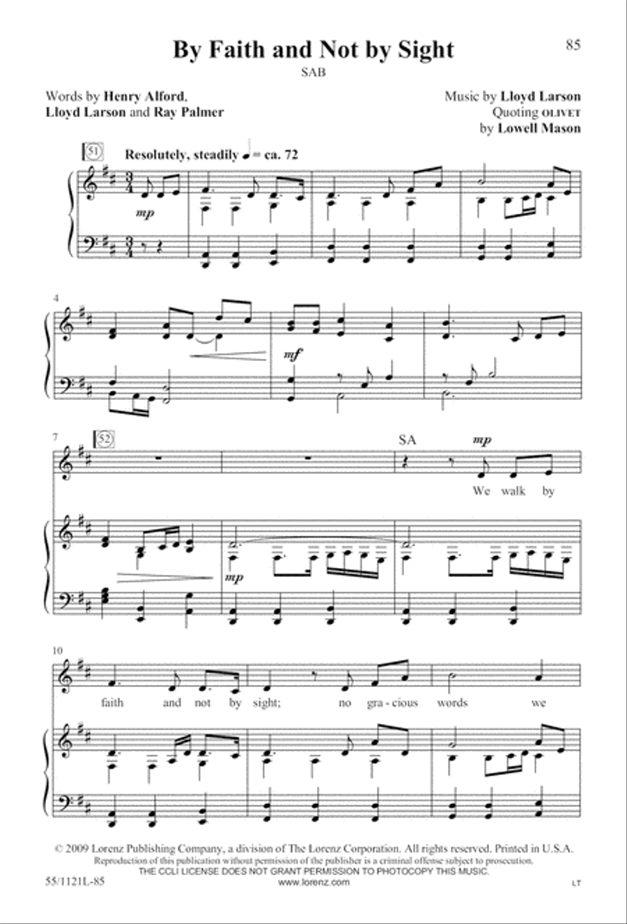 Touched by the Christ Touched by the Christ 3-Part scores gallery preview page 86