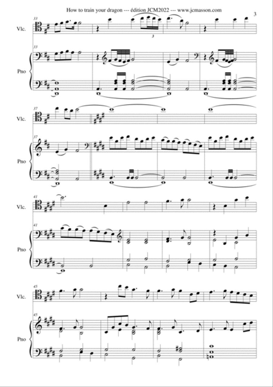 How To Train Your Dragon Cello Solo scores gallery preview page 3