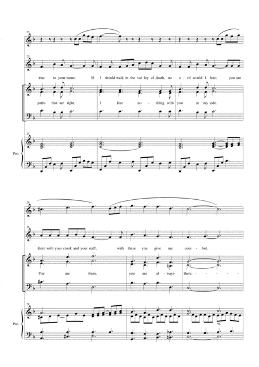 Psalm 23: Lord, You are my Shepherd 3-Part scores gallery preview page 5