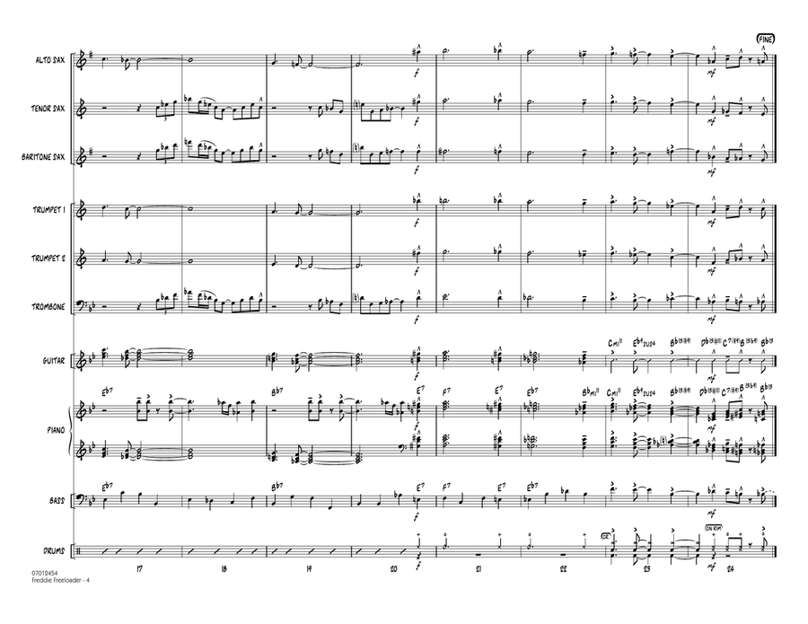 Freddie Freeloader - Full Score Jazz Ensemble scores gallery preview page 4
