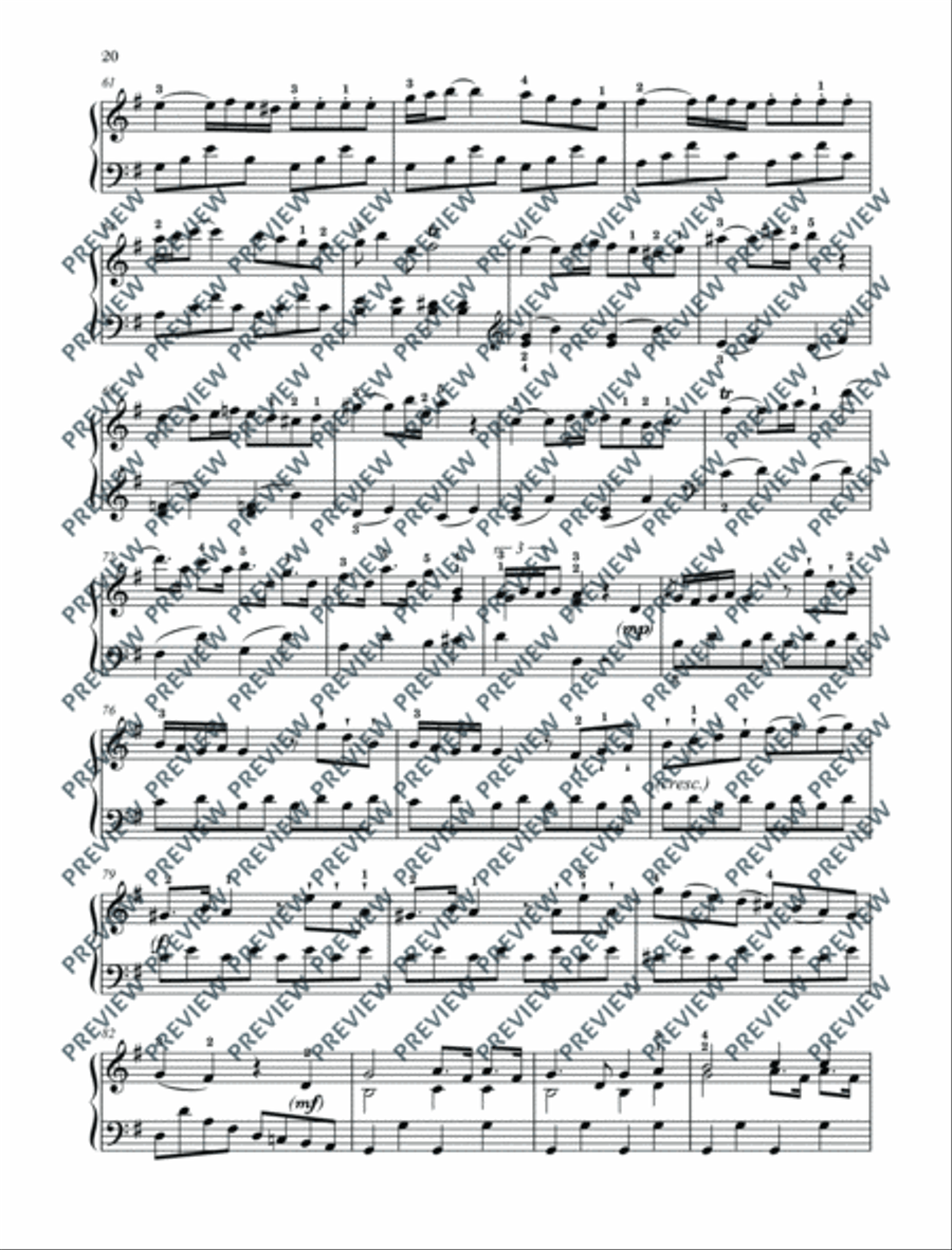 Six Sonatas Piano Solo scores gallery preview page 21