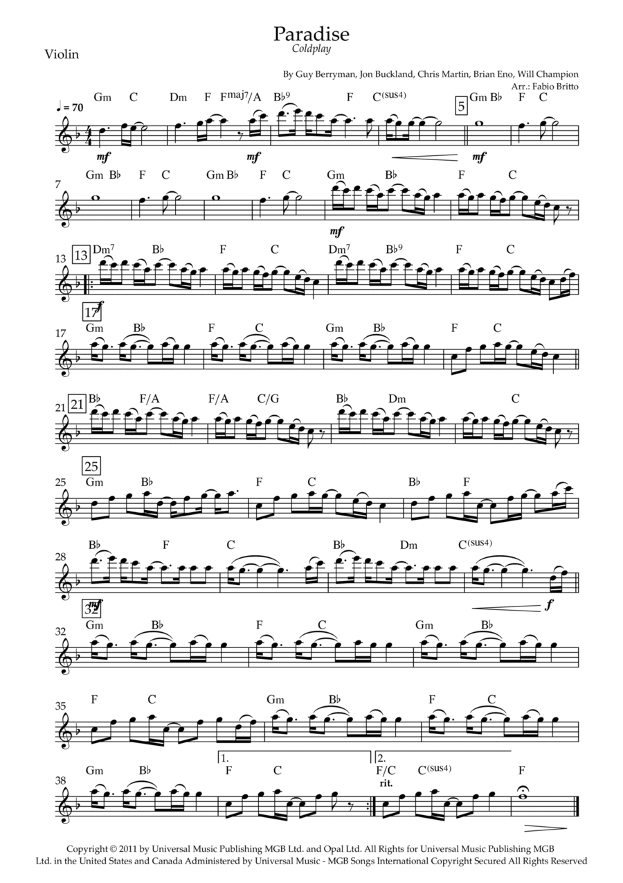 Paradise Small Ensemble scores gallery preview page 1