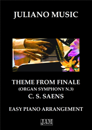 Book cover for THEME FROM "ORGAN SYMPHONY N. 3 - FINALE" (EASY PIANO) - C. S. SAENS