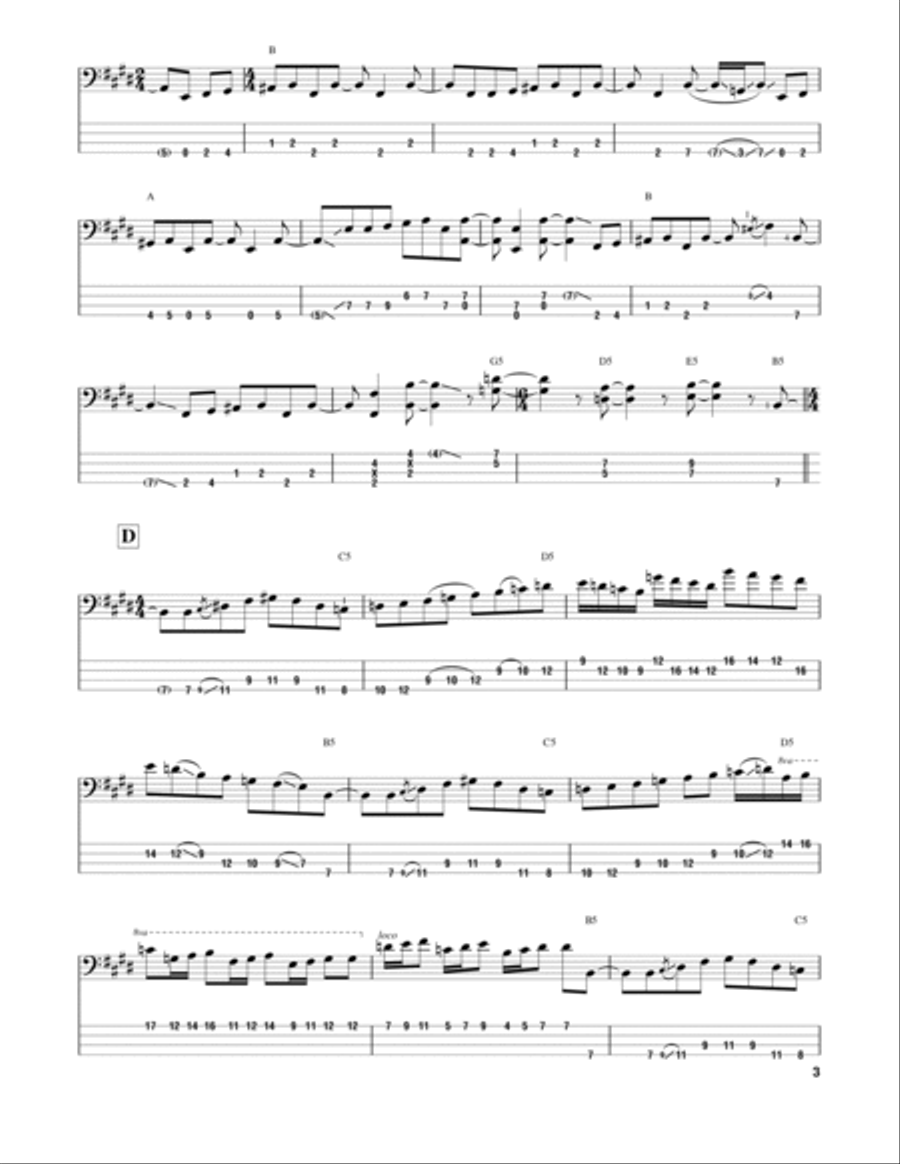 Dynamic Exhilarator Guitar Tablature scores gallery preview page 3