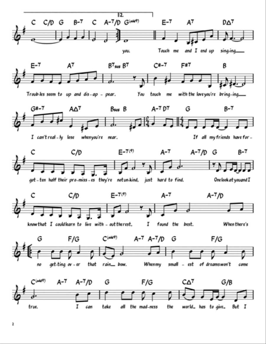 I Won't Last A Day Without You Piano, Vocal, Guitar scores gallery preview page 2