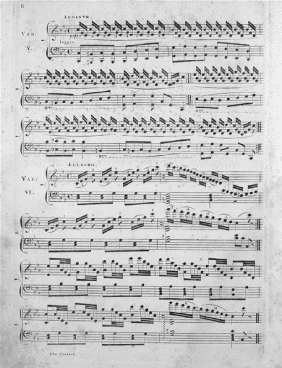 The Cossack. A much admired Russian Air Piano Solo scores gallery preview page 5