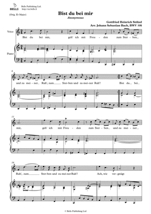Bist du bei mir, BWV 508 (2) (C Major)